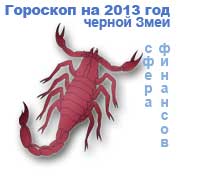 гороскоп финансов на 2013 год для знака скорпион