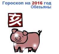 гороскоп для Свиньи в 2016 год Обезьяны
