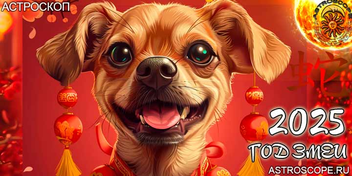 китайский гороскоп на год змеи 2025 для Собаки