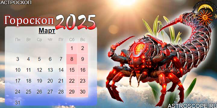 гороскоп на март 2025 скорпион