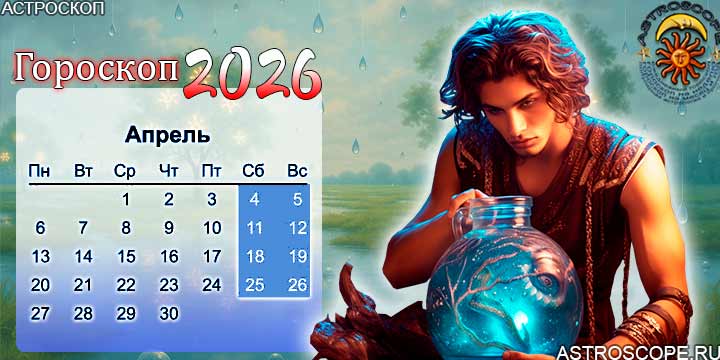 гороскоп на апрель 2026 водолей