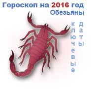 знаковые даты на 2016 год Скорпион