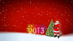 Новогодние обои для рабочего стола на 2013 год, новогодняя ёлка, Дед Мороз