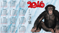 Календарь на 2016 год, обои на рабочий стол