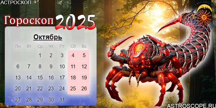 гороскоп на октябрь 2025 скорпион