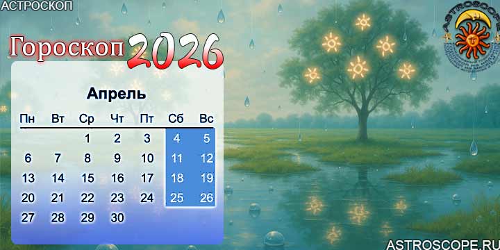гороскоп на апрель 2026