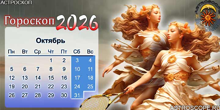 гороскоп на октябрь 2026 близнецы