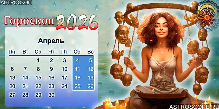 гороскоп на апрель 2026 весы