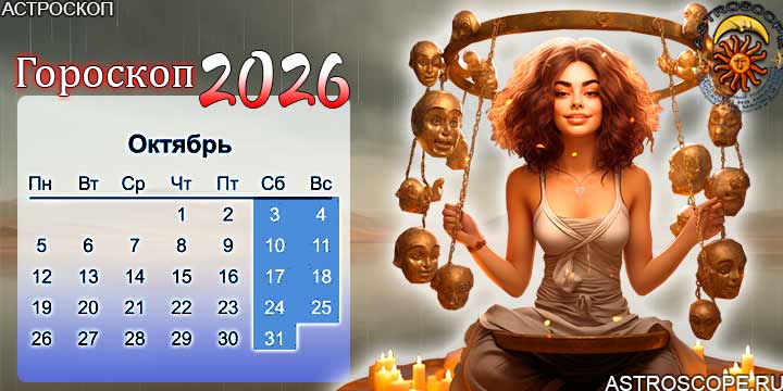 гороскоп на октябрь 2026 весы