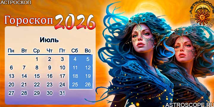 гороскоп на июль 2026 рыбы