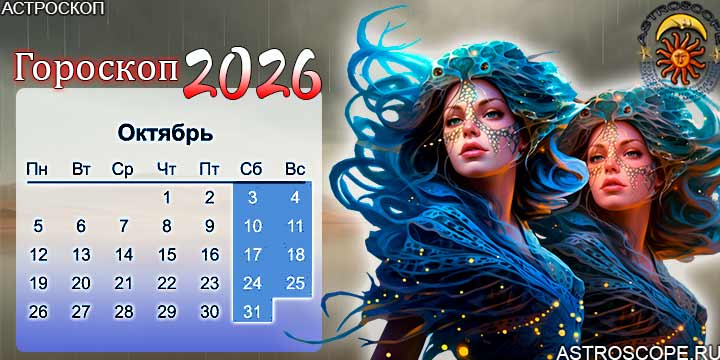 гороскоп на октябрь 2026 рыбы