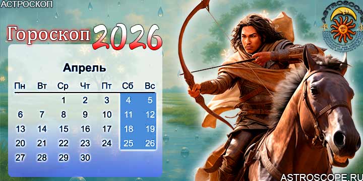 гороскоп на апрель 2026 стрелец