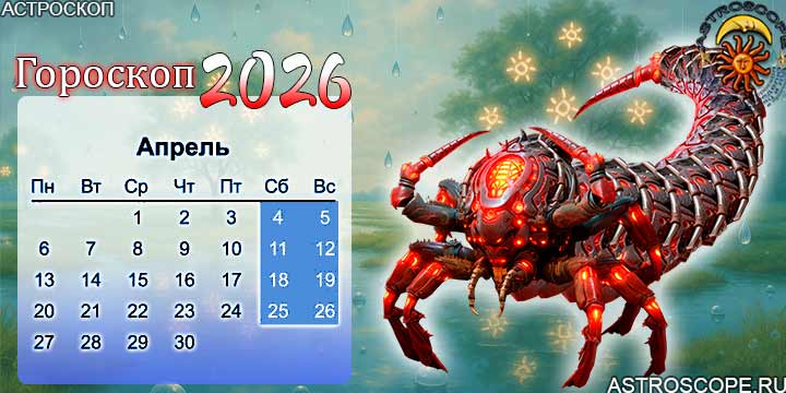гороскоп на апрель 2026 скорпион