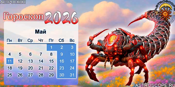 гороскоп на май 2026 скорпион