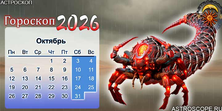 гороскоп на октябрь 2026 скорпион