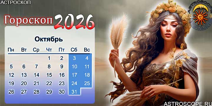 гороскоп на октябрь 2026 дева
