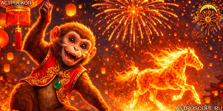год лошади для Обезьяны