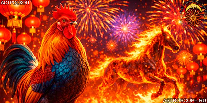 год лошади для Петуха