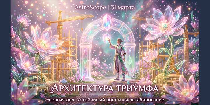 Вторник, 31 марта: Архитектура триумфа и магия системы · Энергия дня: Устойчивый рост и масштабирование