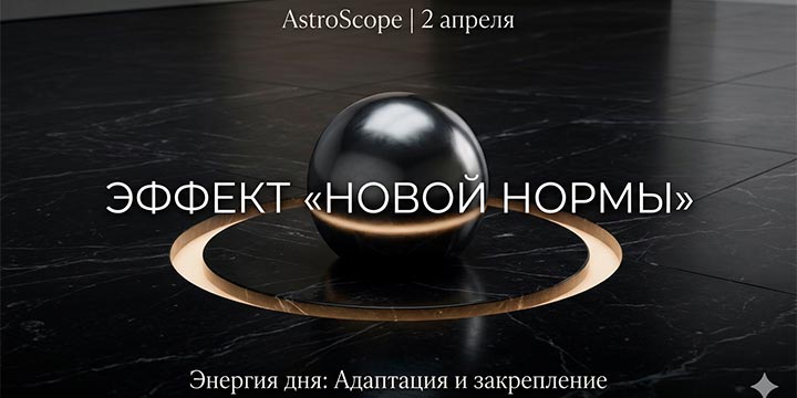 Четверг, 2 апреля: Эффект «новой нормы» · Энергия дня: Адаптация и закрепление