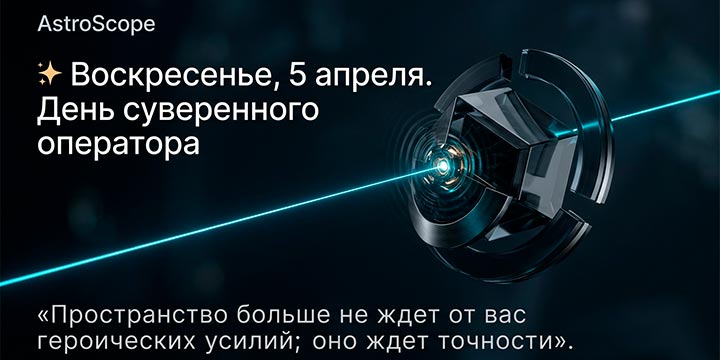 Воскресенье, 5 апреля: День суверенного оператора · Энергия дня: Управляемая сила и архитектура причинности