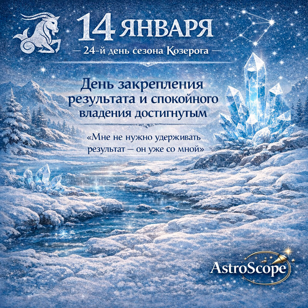 14 января: День, когда можно выдохнуть и расслабиться