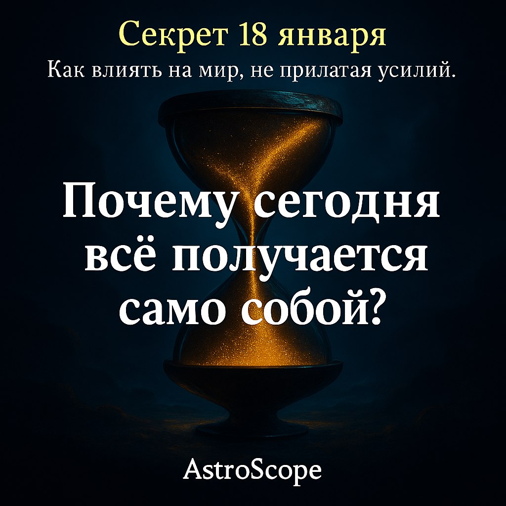 Почему сегодня всё получается само собой? Секрет 18 января.