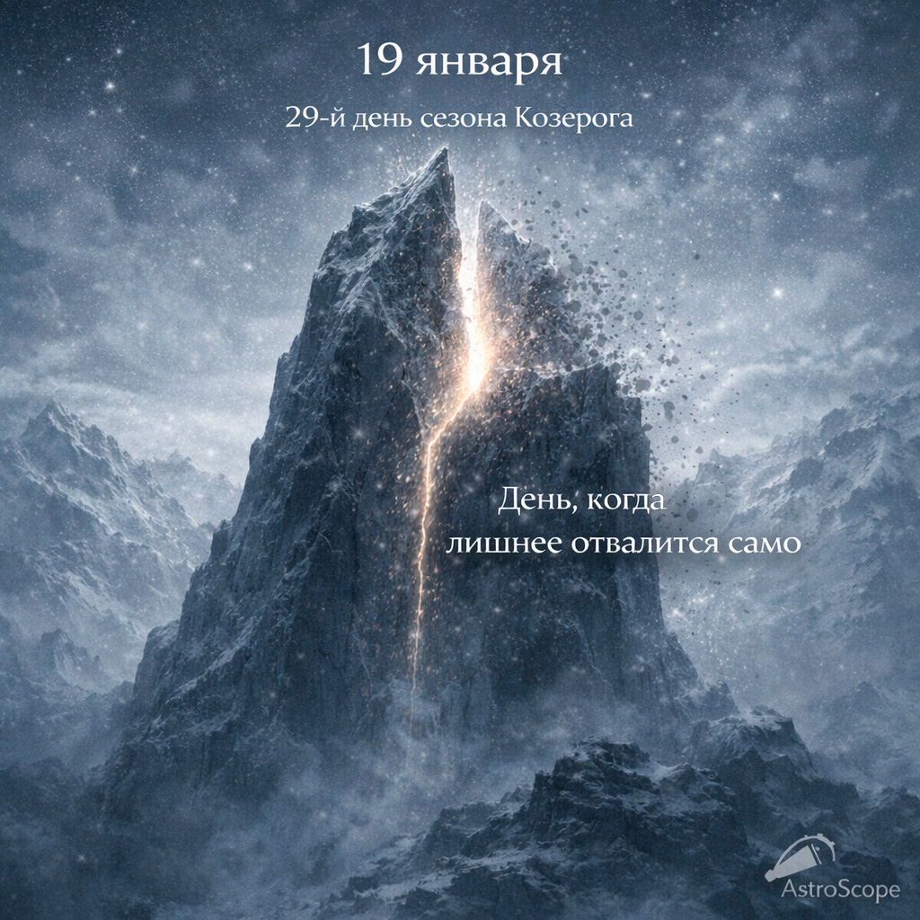 19 января · День, когда лишнее отвалится само