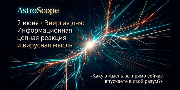 2 июня, вторник · ⚡ Энергия дня: Информационная цепная реакция и вирусная мысль