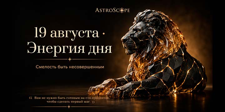19 августа, среда · 28-й день сезона Льва · Энергия дня: Смелость быть несовершенным