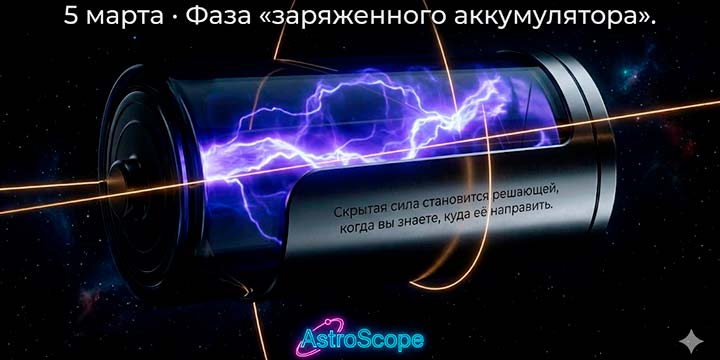 Фаза «заряженного аккумулятора» · 5 марта · когда тишина становится силой