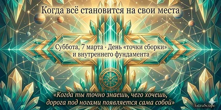 Энергетический прогноз на 7 марта: День «точки сборки» и внутреннего фундамента