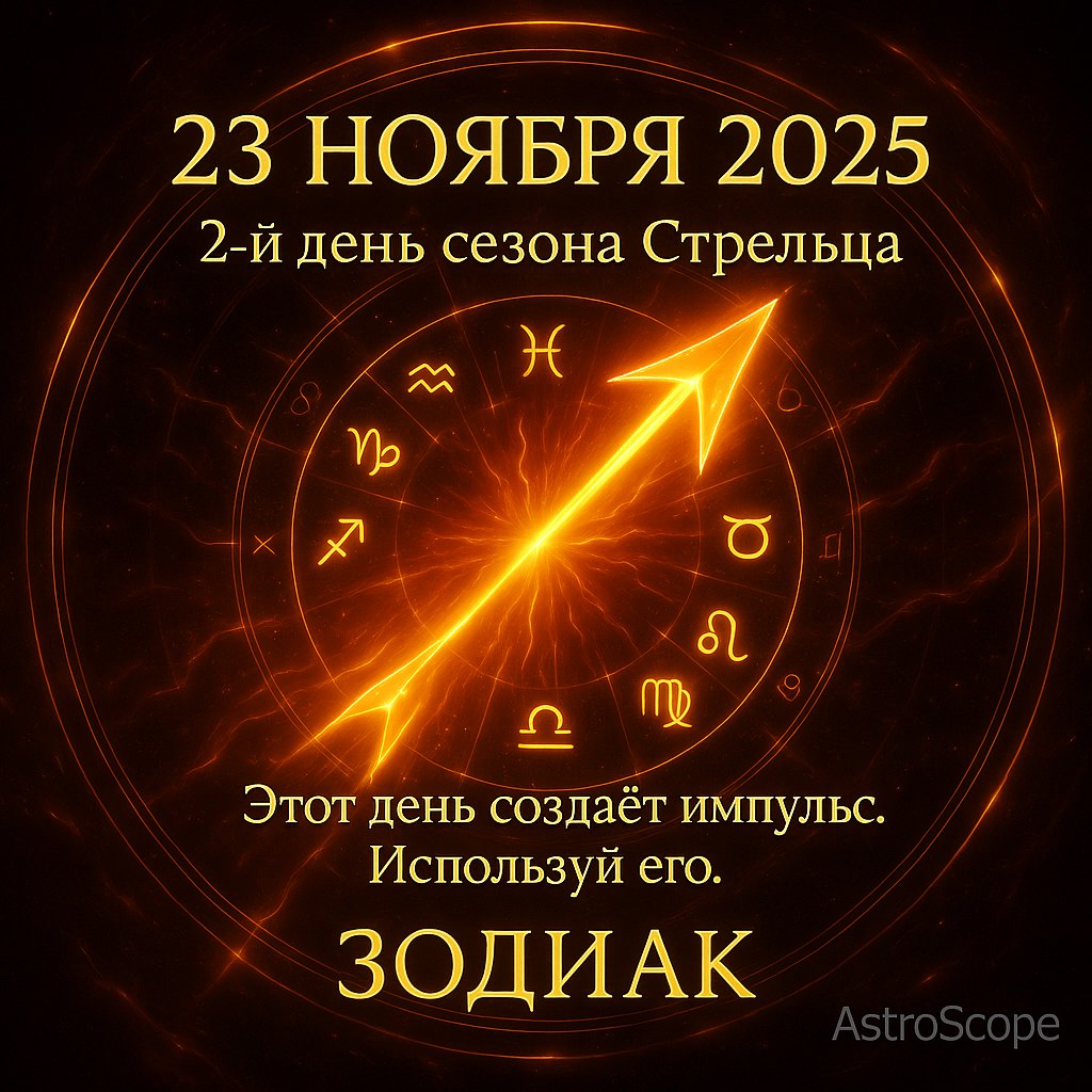 Знаки зодиака 23 ноября 2025 — Искра движения. Переключение на внутренний огонь.
