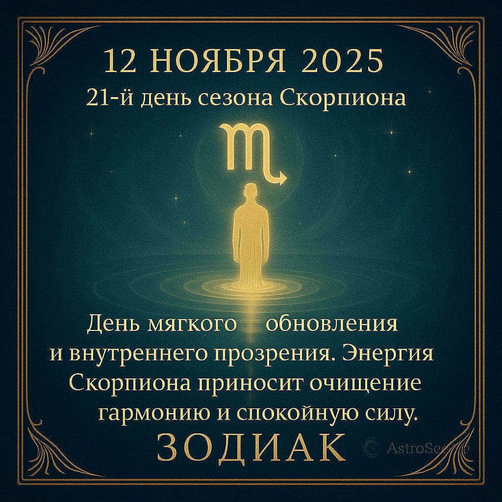 Зодиак 12 ноября 2025 — День внутреннего обновления