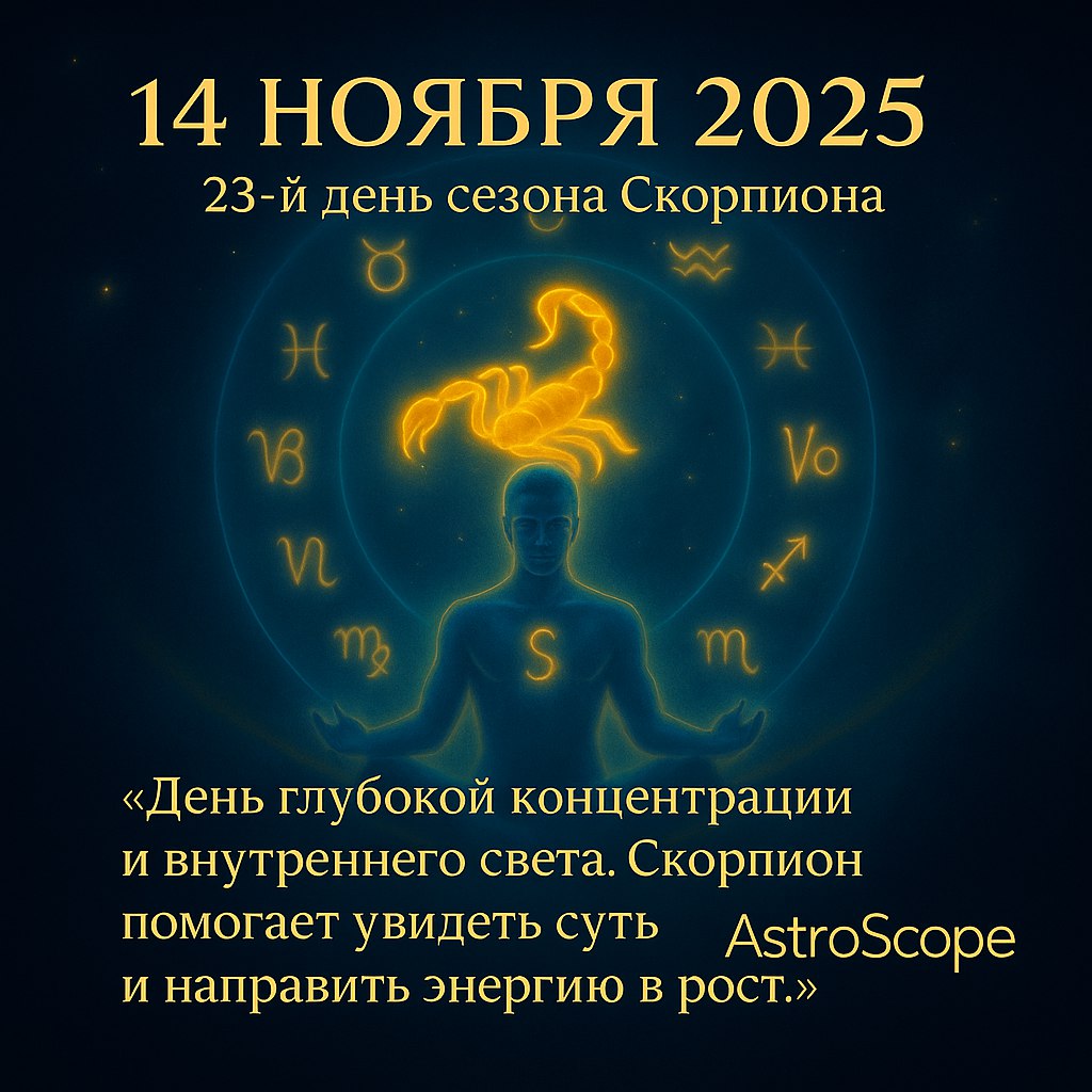 Скорпион 14 ноября 2025 — пробуждение внутренней силы