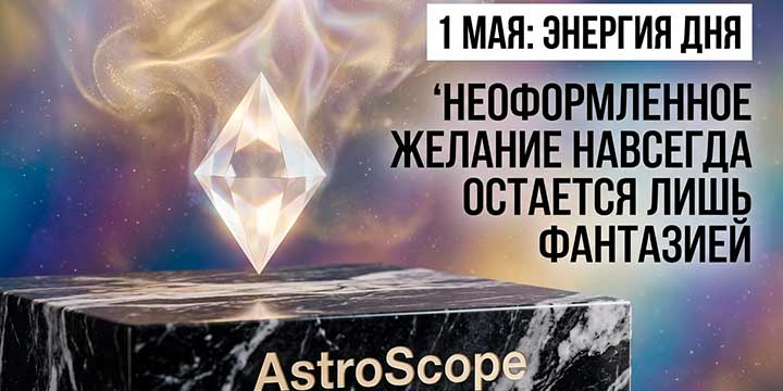 1 мая, пятница · Энергия дня: Материализация намерений и видимый, измеримый результат
