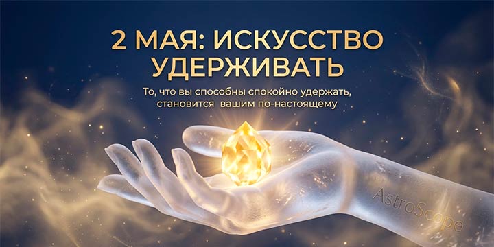 2 мая, суббота · Энергия дня: Закрепление успеха и искусство удерживать достигнутое