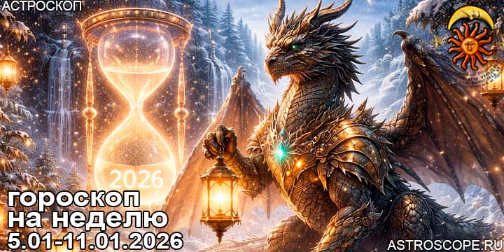 Гороскоп аспекты недели 5 января — 11 января 2026