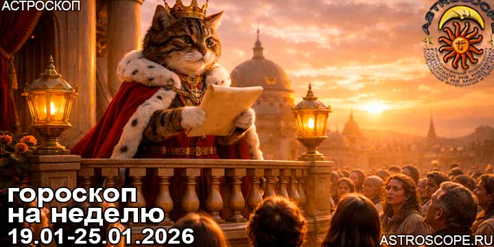 Гороскоп аспекты недели 19 января — 25 января 2026