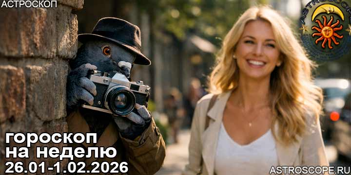 Гороскоп аспекты недели 26 января — 1 февраля 2026