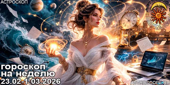 Гороскоп аспекты недели 23 февраля — 1 марта 2026