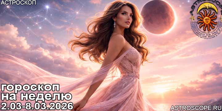 Гороскоп аспекты недели 2 марта — 8 марта 2026