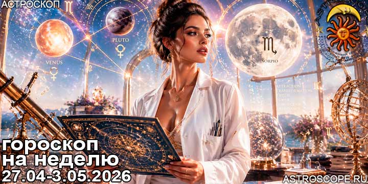Гороскоп аспекты недели 27 апреля — 3 мая 2026