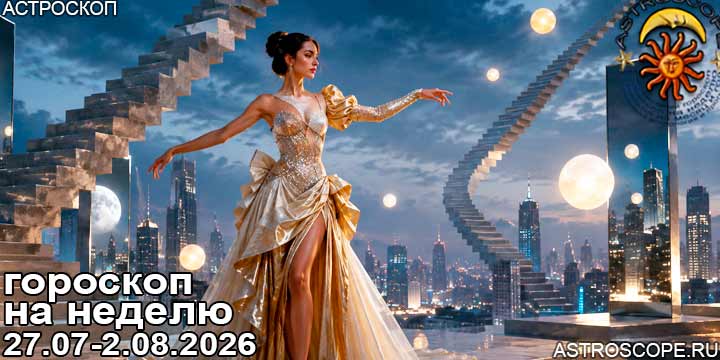 Гороскоп аспекты недели 27 июля — 2 августа 2026