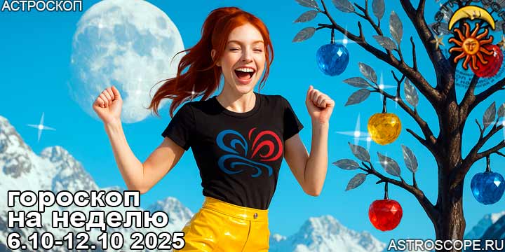 Гороскоп аспекты недели 6 октября — 12 октября 2025