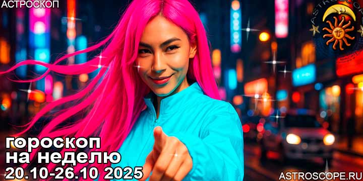 Гороскоп аспекты недели 20 октября — 26 октября 2025
