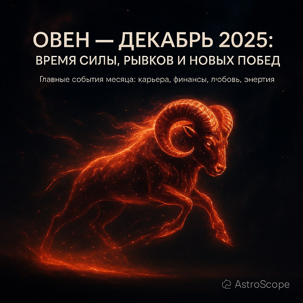 Овны, готовьтесь: декабрь 2025 принесёт поворот, которого вы не ждёте — но который всё изменит