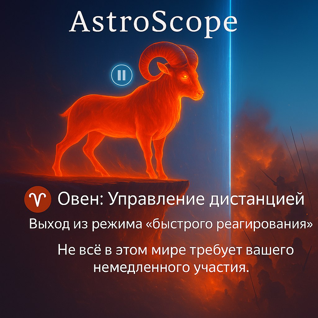 ♈ Овен: День управления дистанцией Выход из режима «быстрого реагирования»