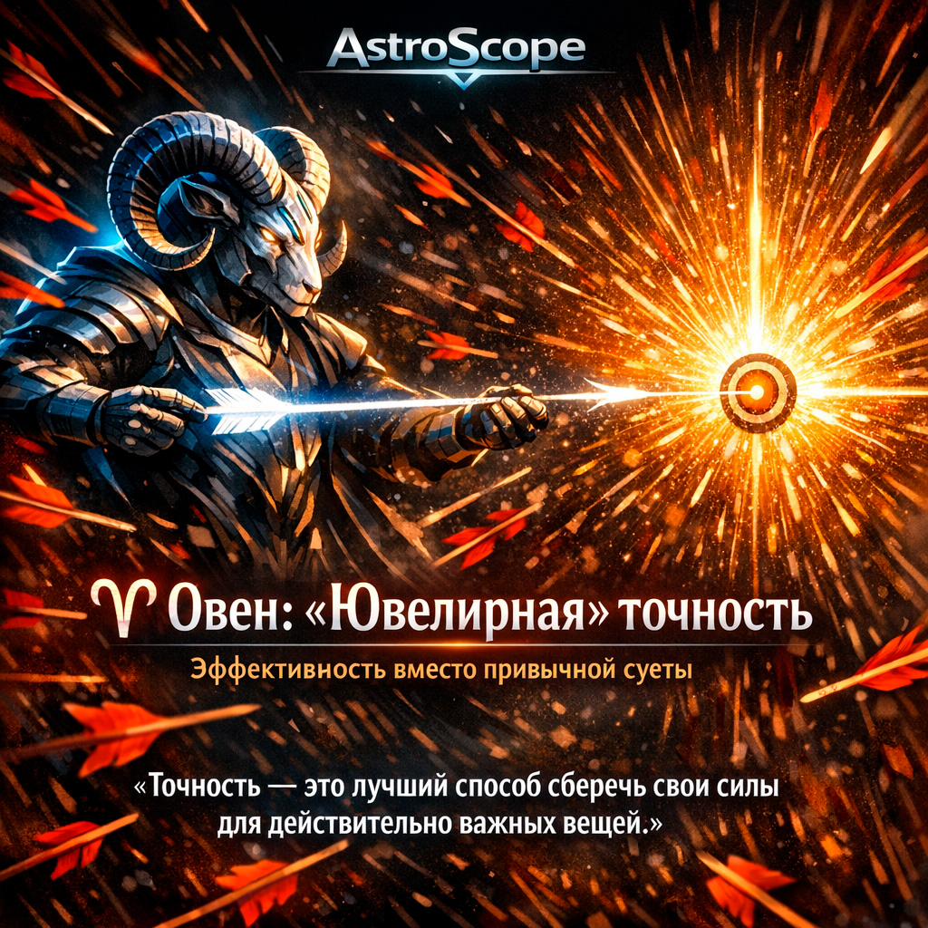 ♈ Овен: День «ювелирной» точности Эффективность вместо привычной суеты