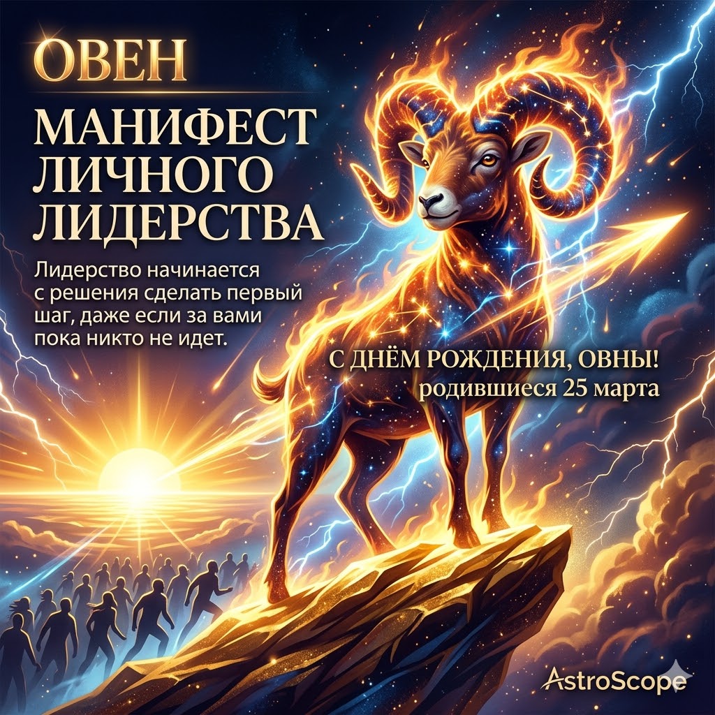 ♈ Овен 25 марта: Манифест личного лидерства